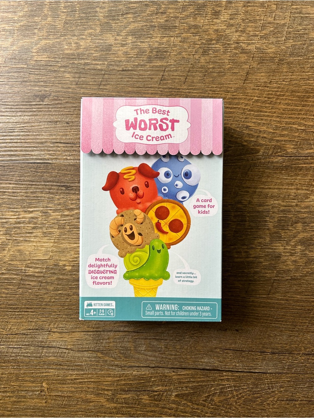Exploding Kittens Best Worst Ice Cream Ages 4+ Kids Matching Board Card Game